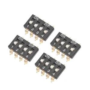 5 Pcs Slide Type SMT SMD Dip Switch 2.54mm Pitch 1P 2P 3P 4P 5P 6P 8 Pin Positions Way Snap Switchs Black(6p)