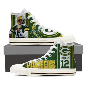 aaron rodgers mens high top sneakers high top
