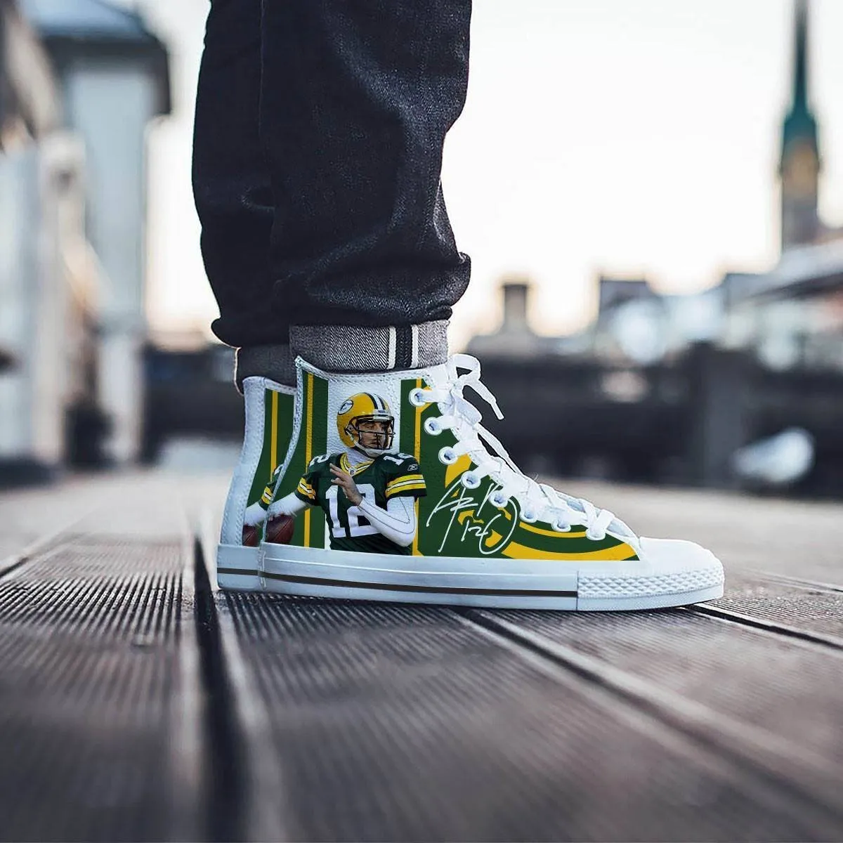 aaron rodgers mens high top sneakers high top