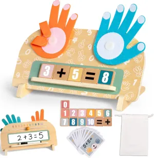 aiwo 2 in 1 Montessori Preschool Learning Toys for Toddlers 3-5, Educational Math Manipulatives for 3 4 5 Year Old, Learning Counting Toys with Number Blocks Gift for Boys and Girls