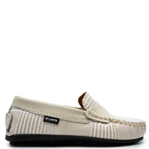 Atlanta Mocassin Sand Plaid Penny Loafer