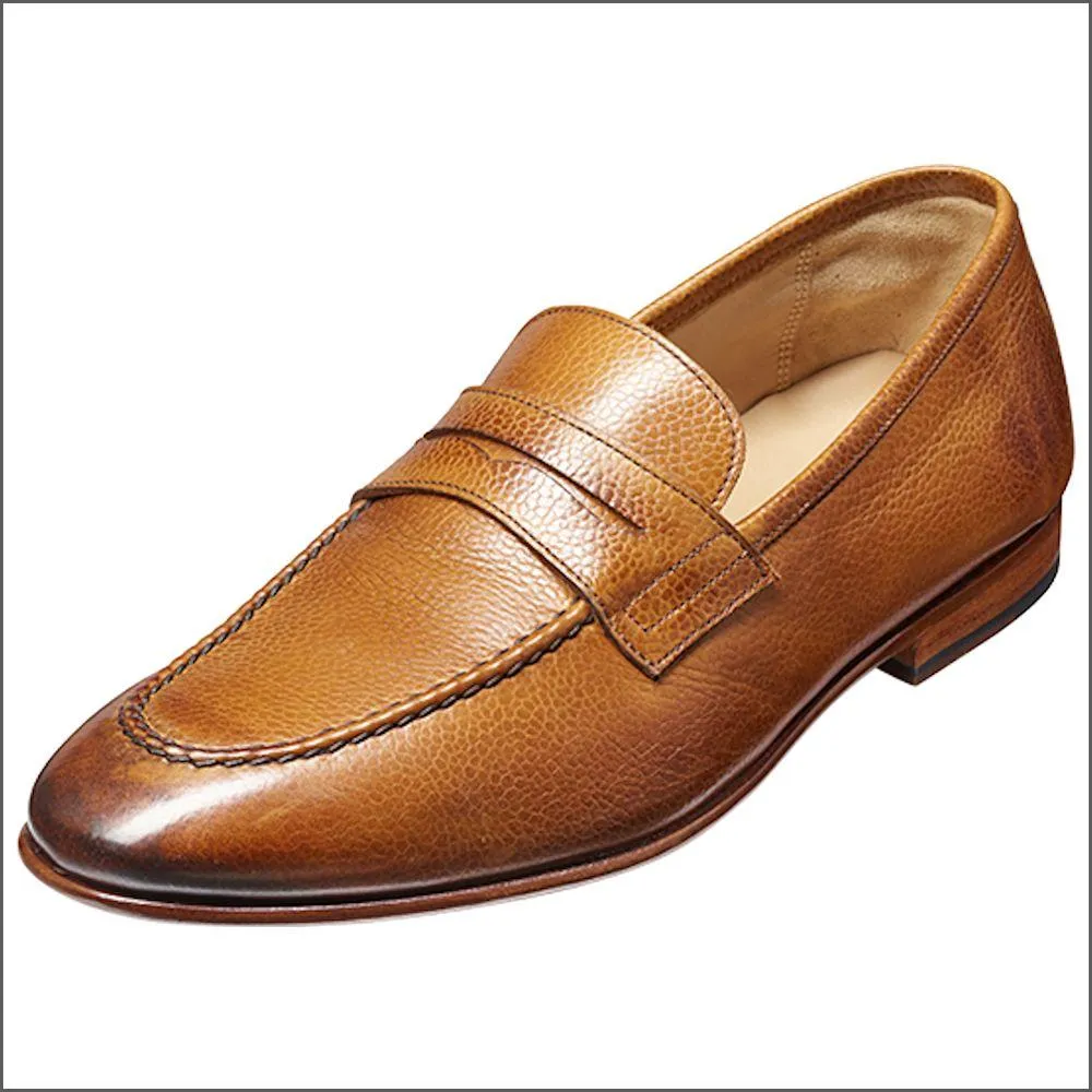 Barker Ledley Cedar Grain Apron Front Mocassin Slip On@
