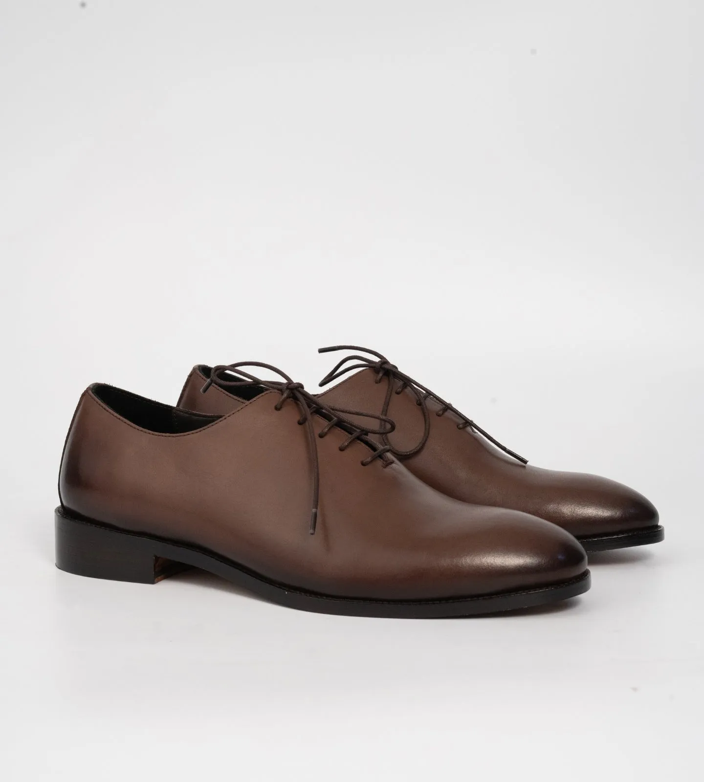 Blake Stitched Brown Full Grain Wholecut Oxfords