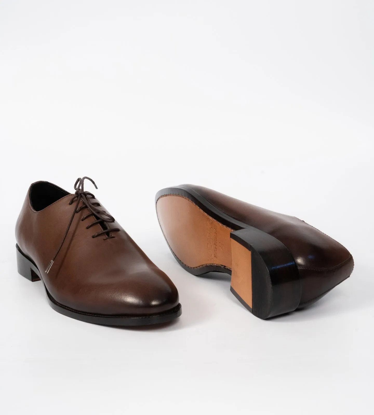 Blake Stitched Brown Full Grain Wholecut Oxfords