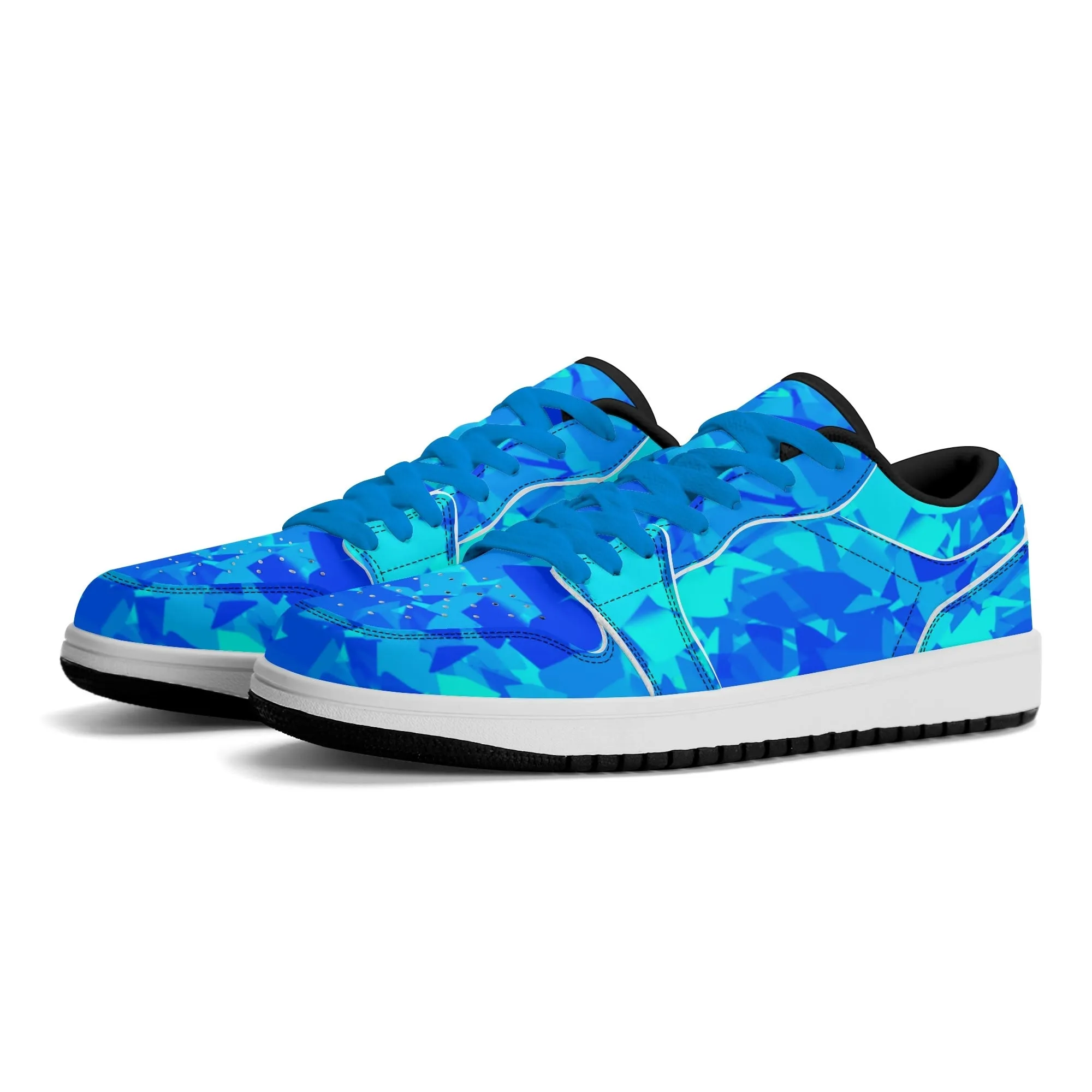 Blue Crystal Low Top Leder Sneaker für Herren