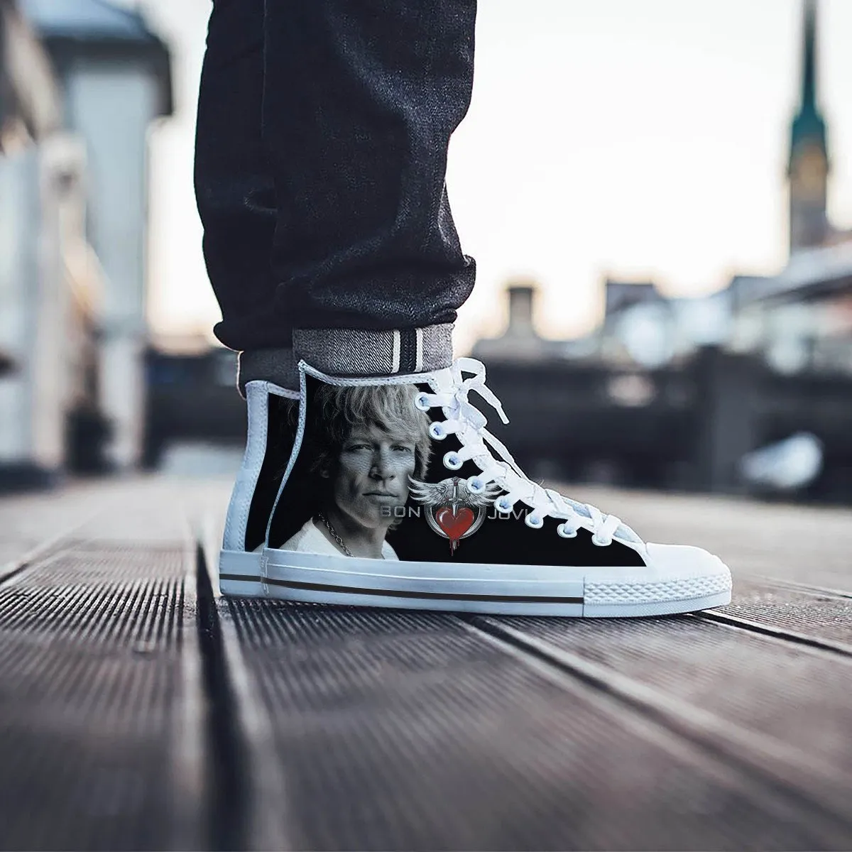 bon jovi mens high top sneakers