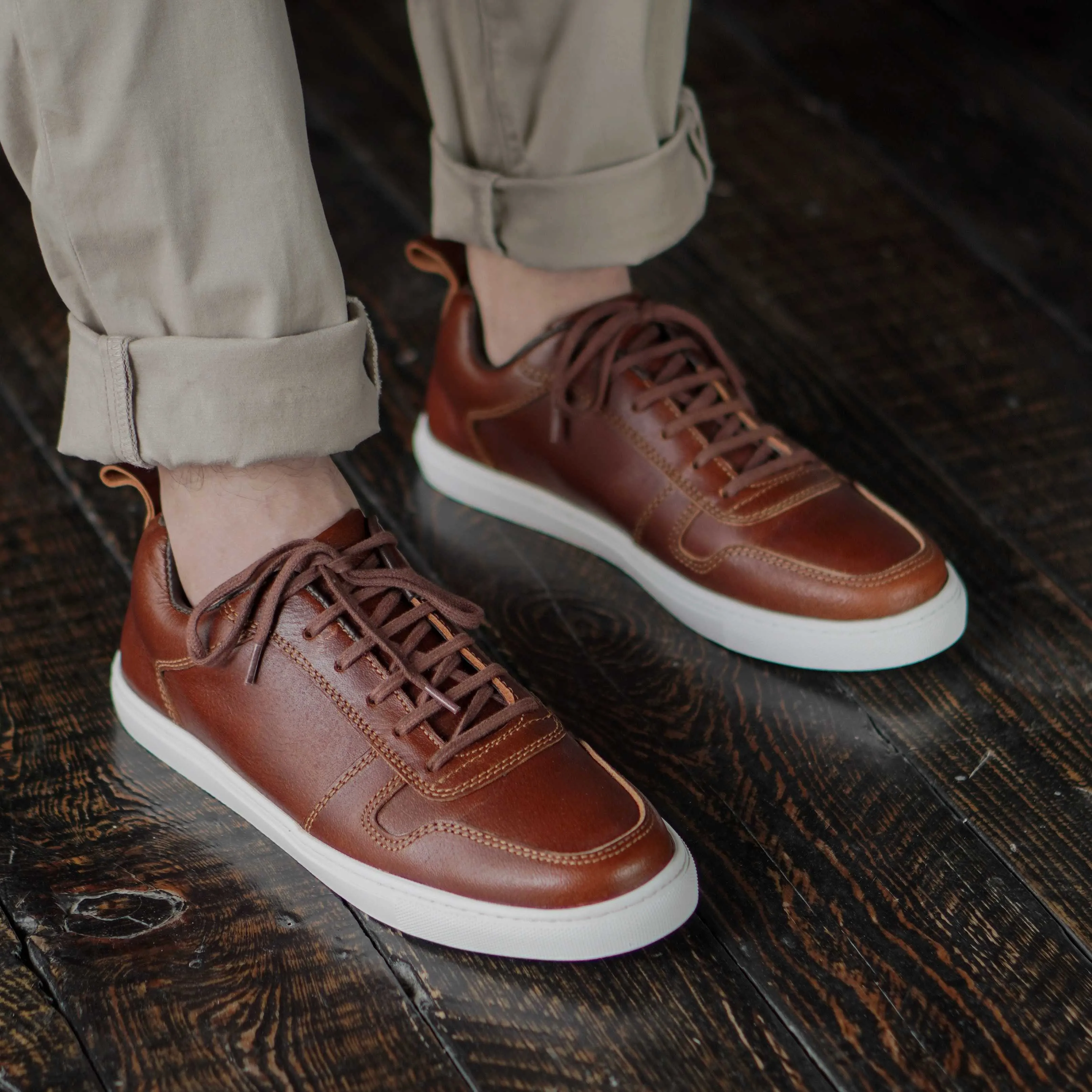Brooklyn Low Top Sneakers (Saddle Tan)