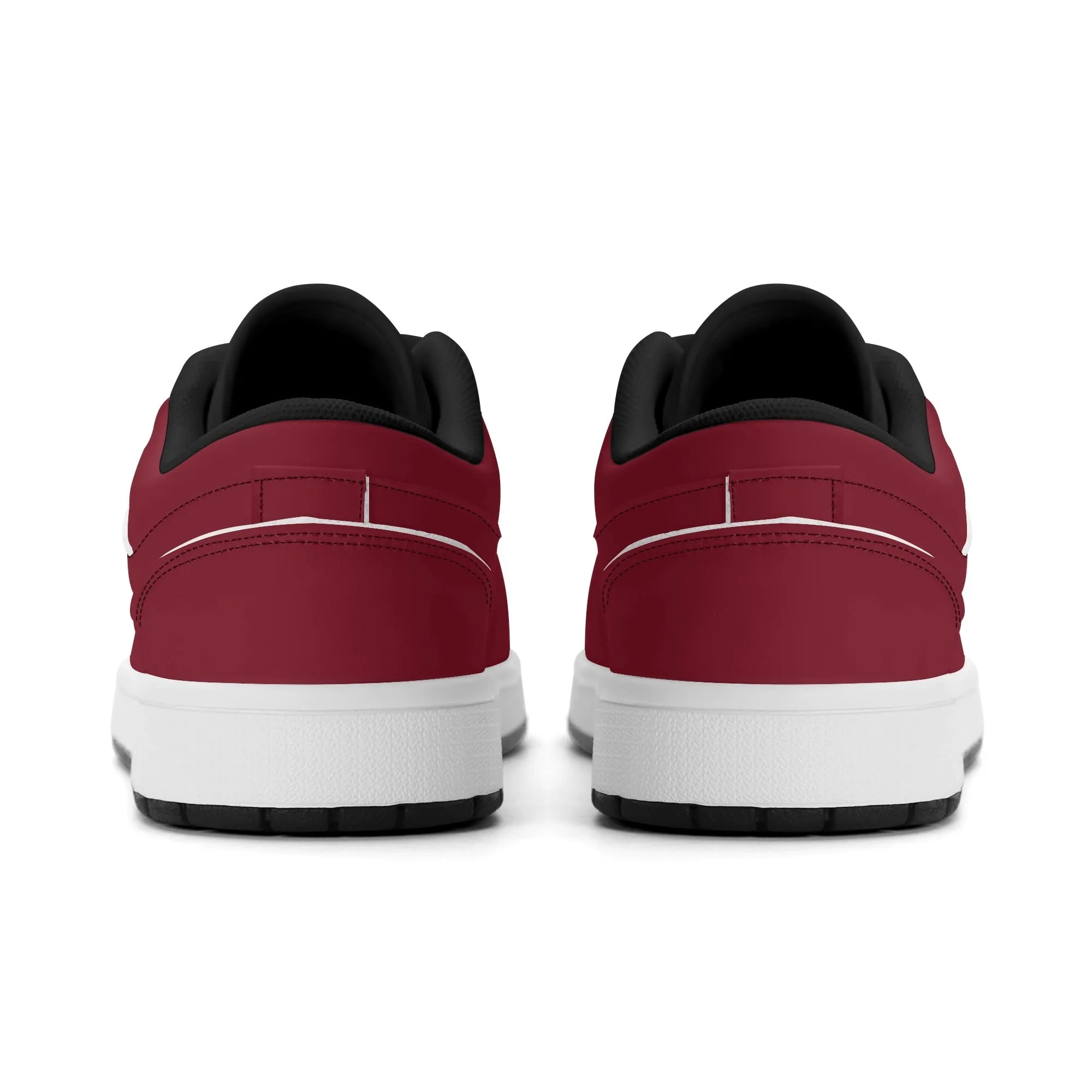 Burgund Low Top Leder Sneaker für Herren