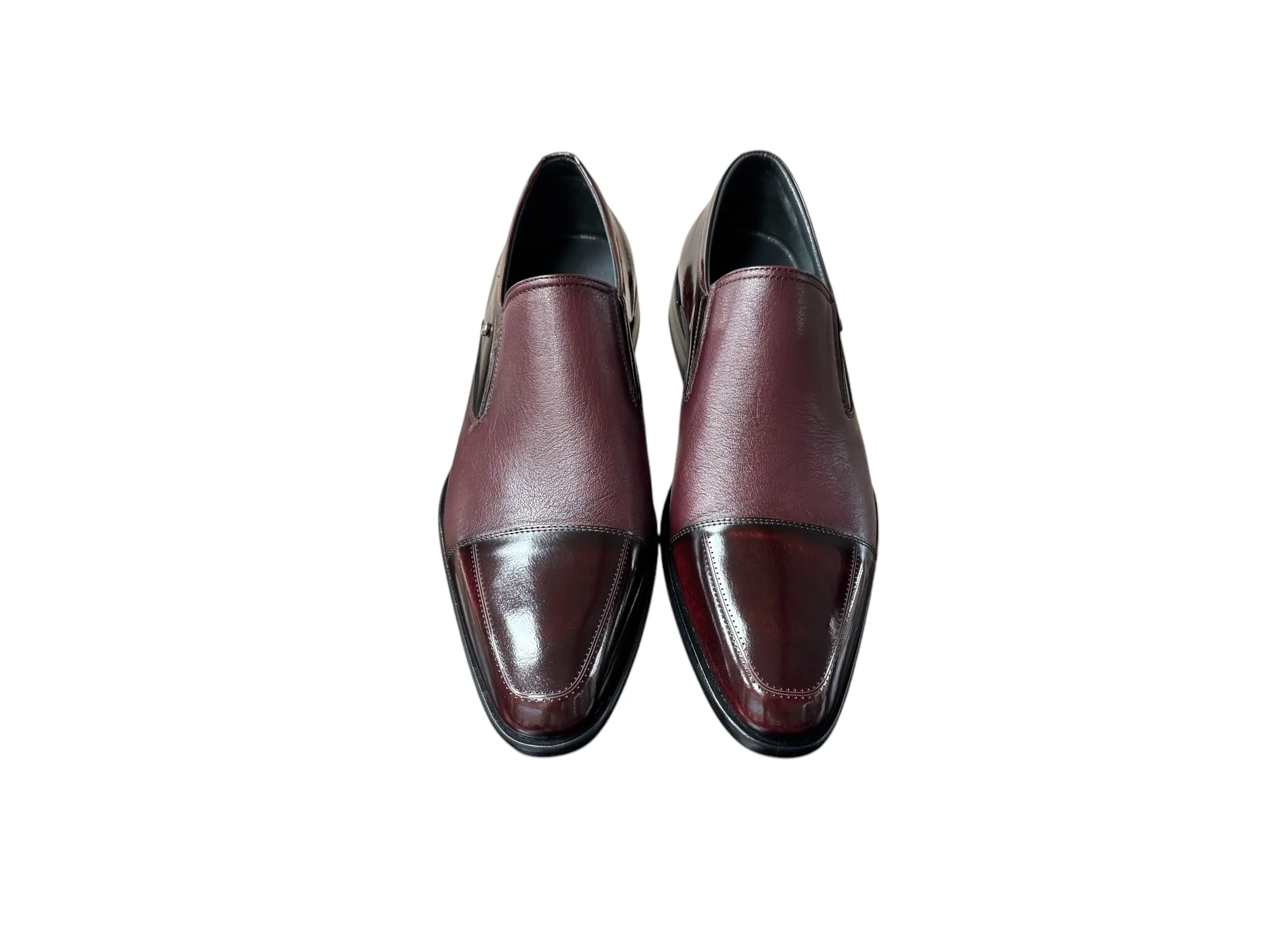C139- 3519 Cap Toe Loafer Burgundy