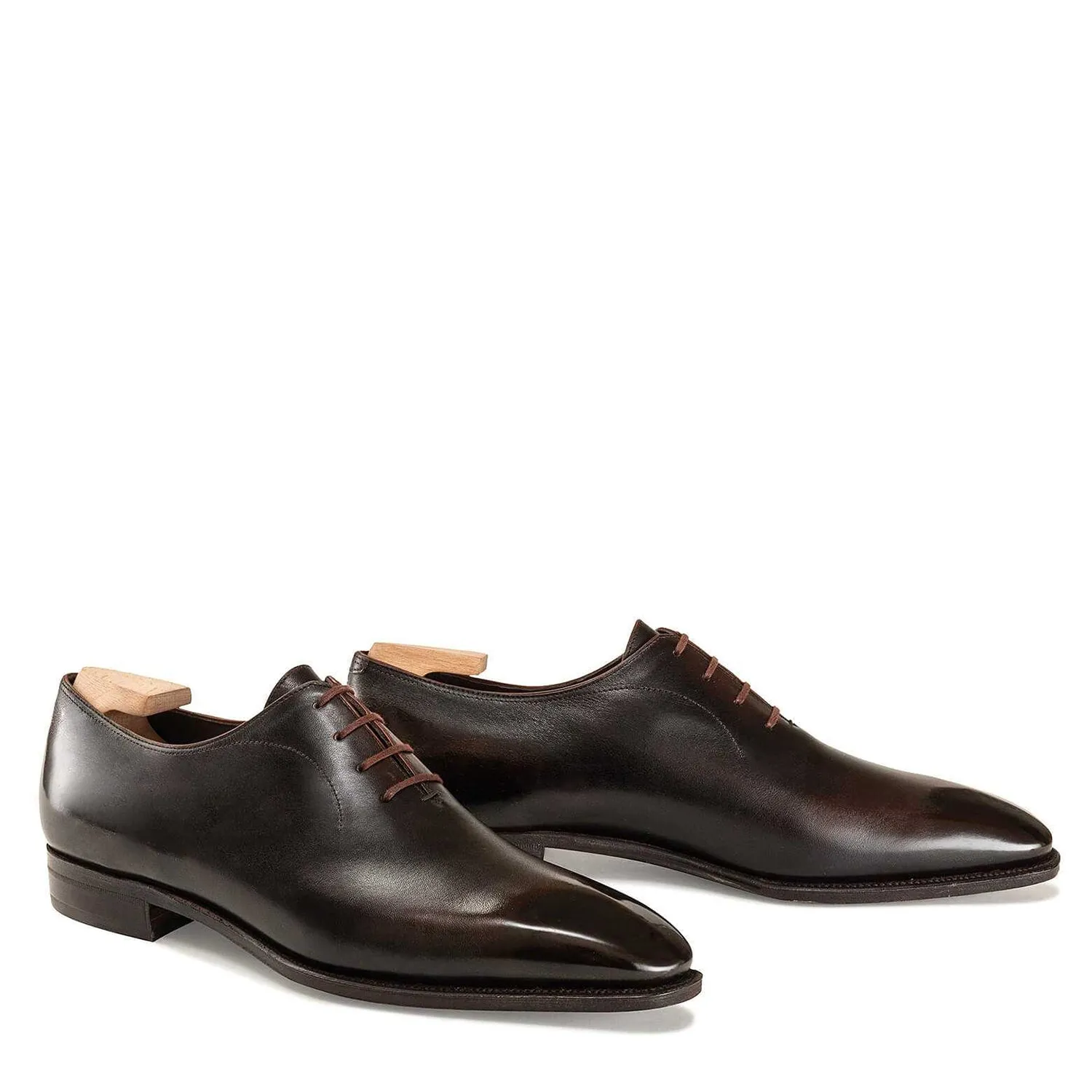 CASANOVA EBONY CALF LEATHER SHOES
