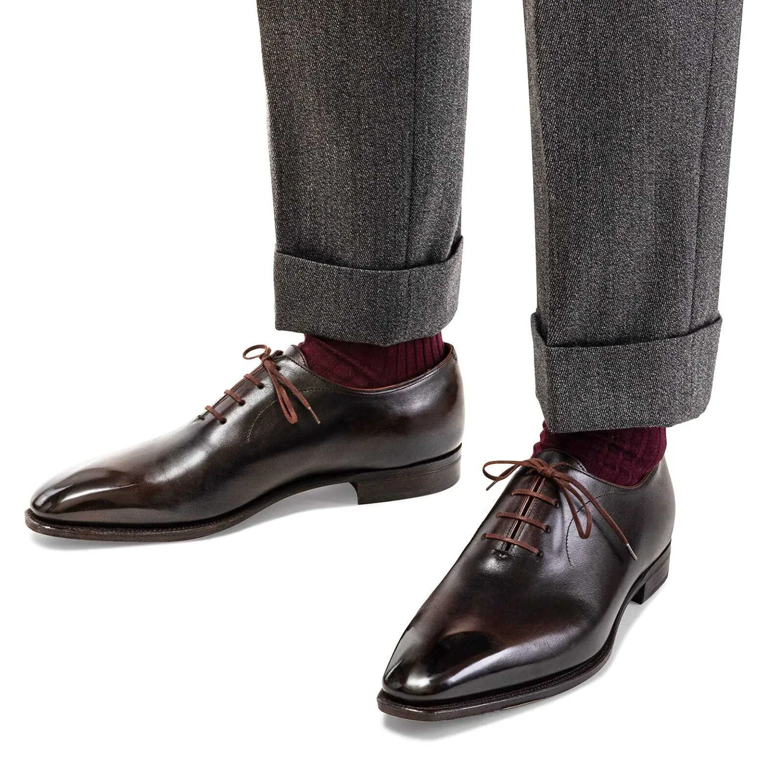 CASANOVA EBONY CALF LEATHER SHOES