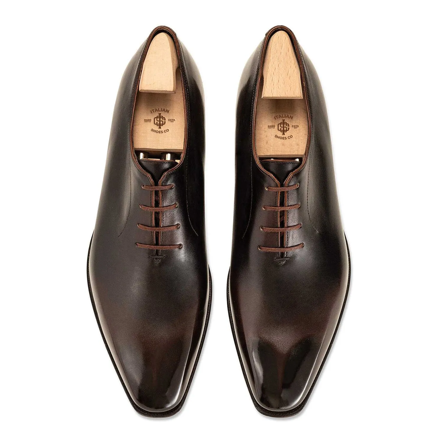 CASANOVA EBONY CALF LEATHER SHOES
