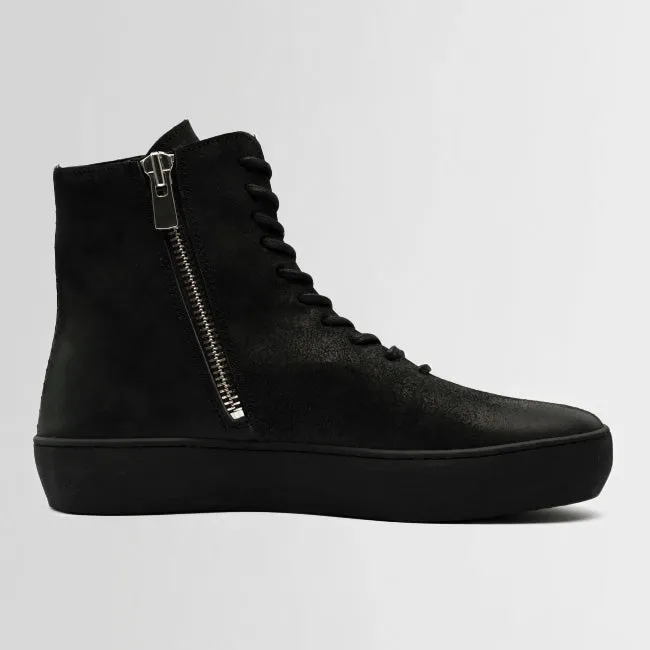 CERO waxed suede BLACK