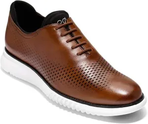 Cole Haan Men's 2.Zerogrand Laser Wing Oxford, Sophisticated, Leather Tan/Ivory, Medium