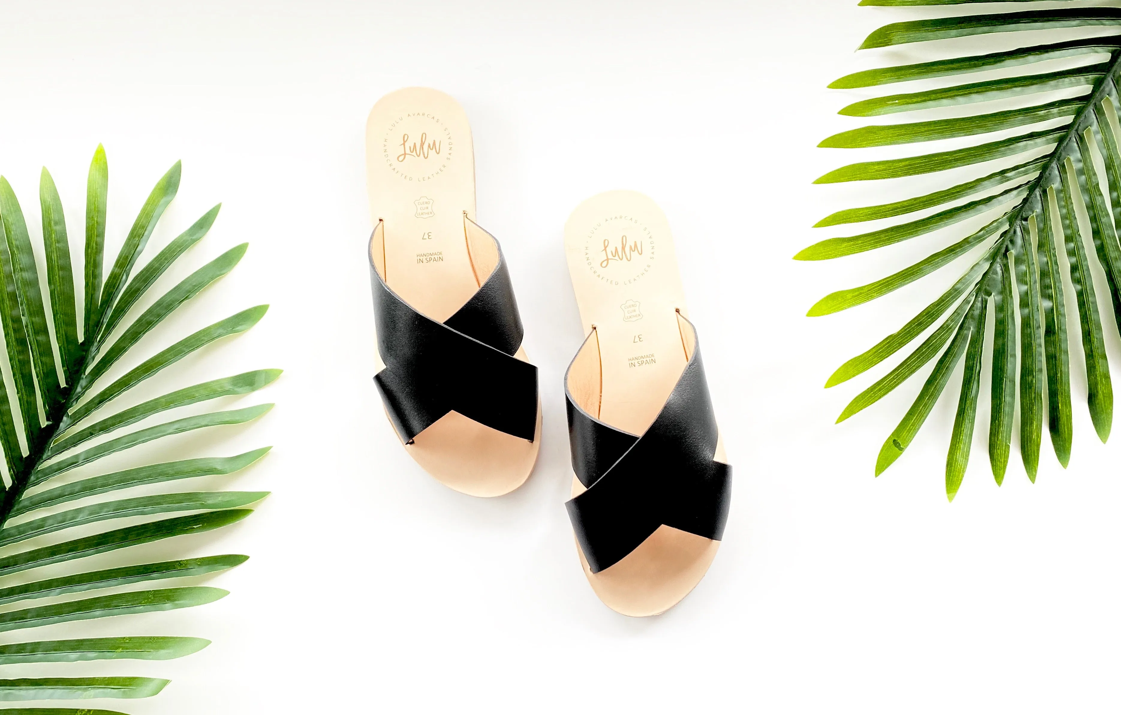 CROSSOVER SLIDE - PLAIN BLACK