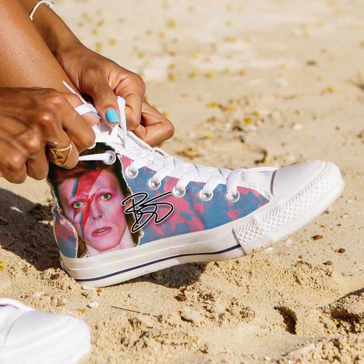 david bowie ladies high top sneakers