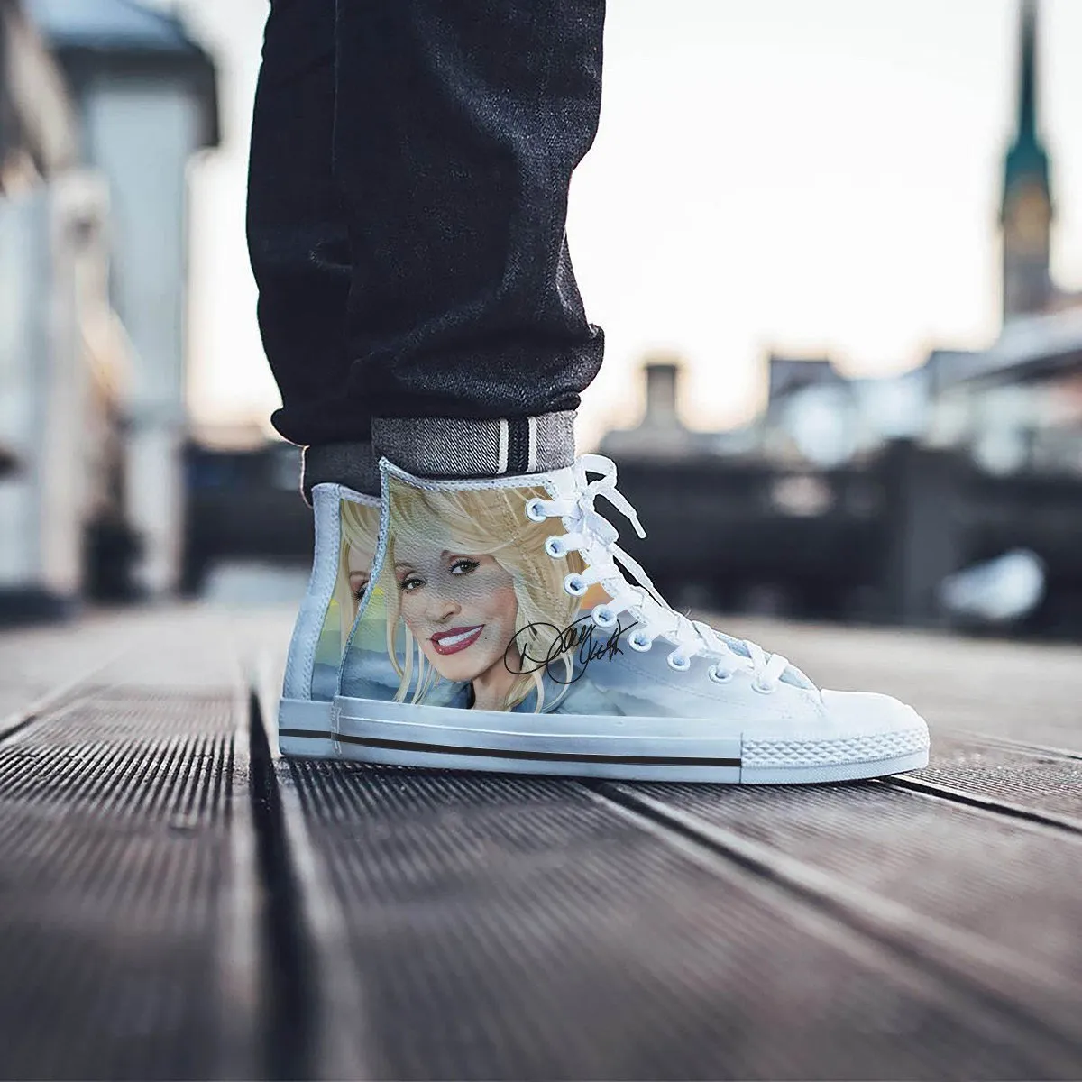 dolly parton mens high top sneakers