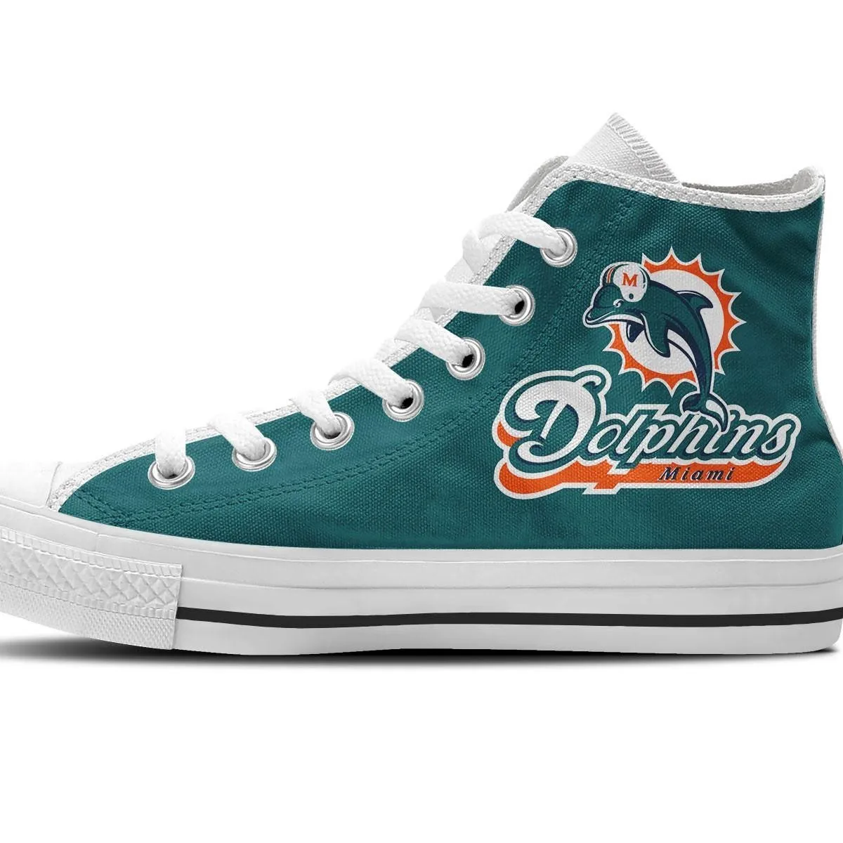 dolphins  ladies high top sneakers