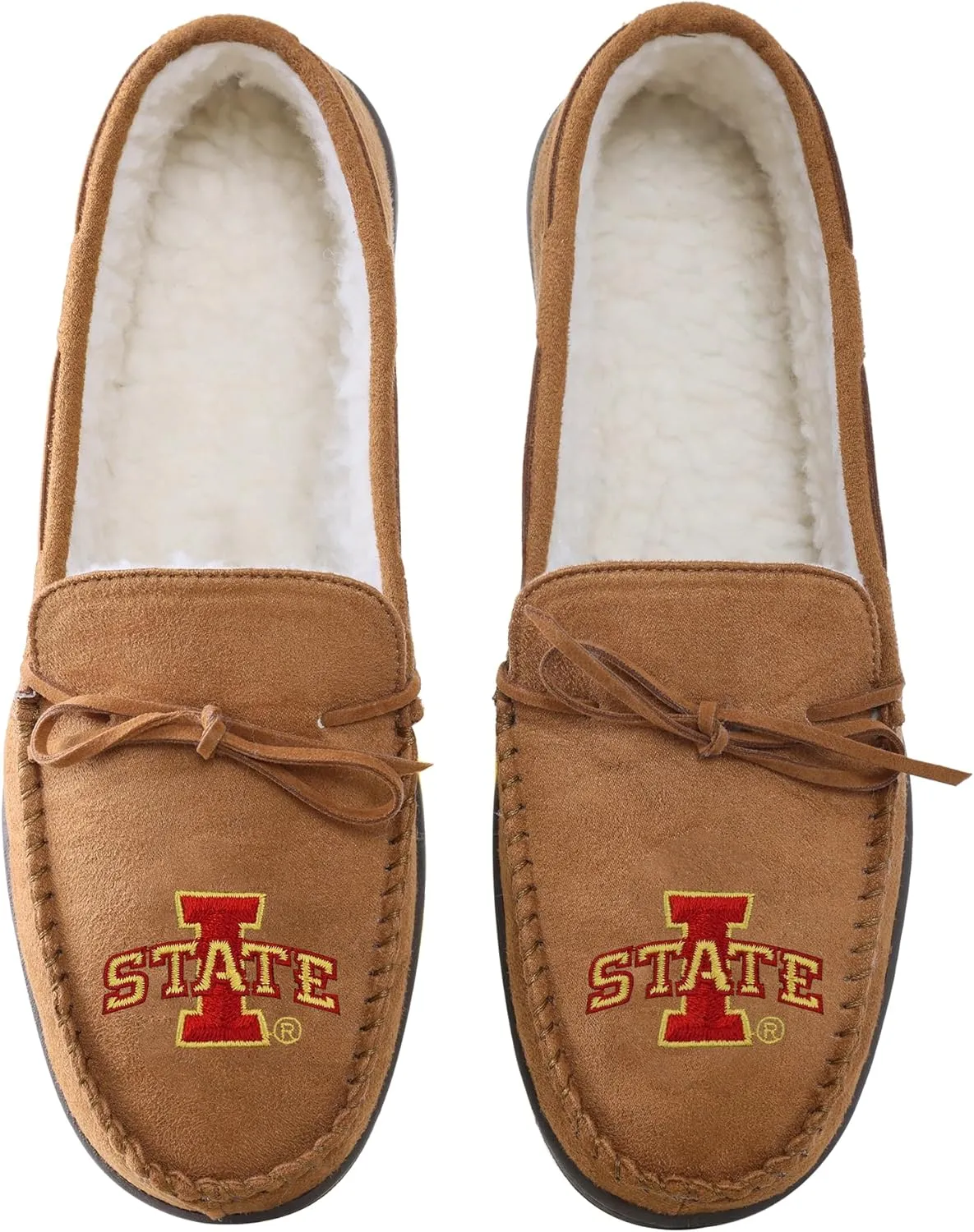 FOCO Men's College Alabama Crimson Tide NCAA Team Logo Moccasin Slippers-L
