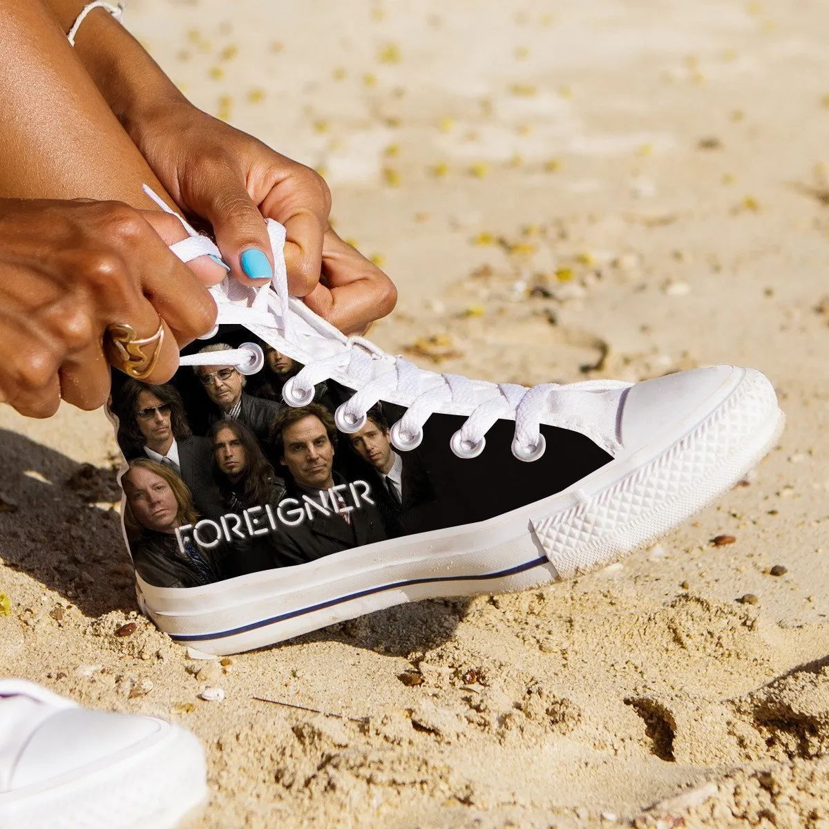 foreigner ladies high top sneakers