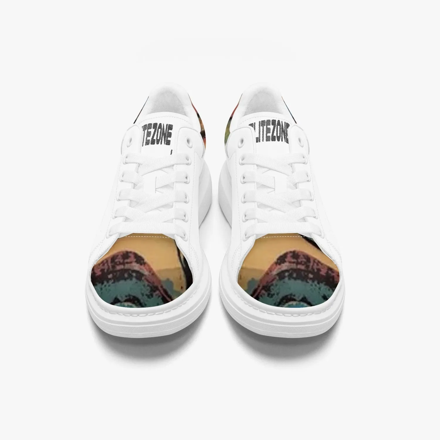FZ Unisex Safari Print Leather Oversized Sneakers