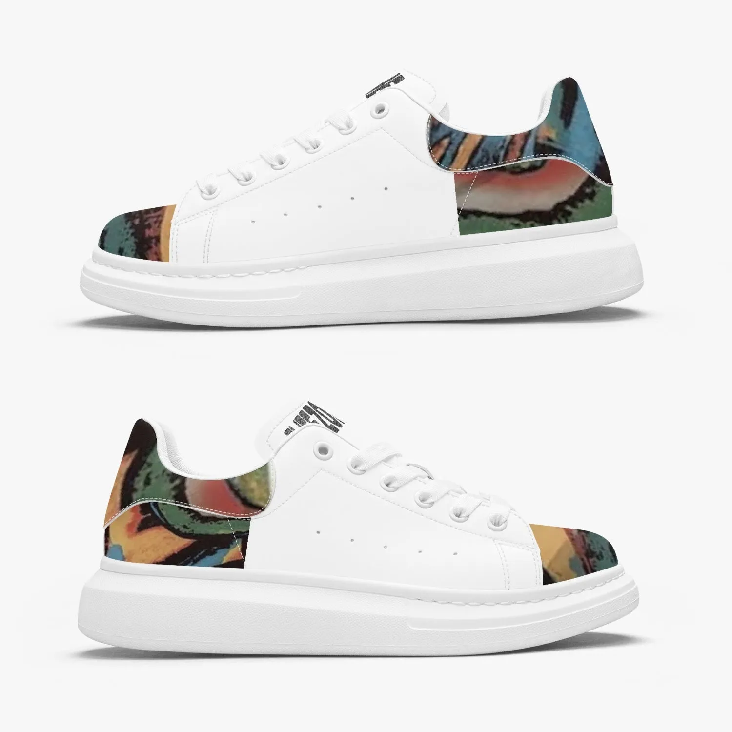 FZ Unisex Safari Print Leather Oversized Sneakers