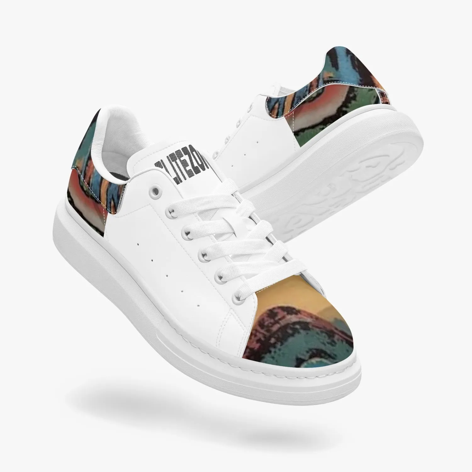 FZ Unisex Safari Print Leather Oversized Sneakers