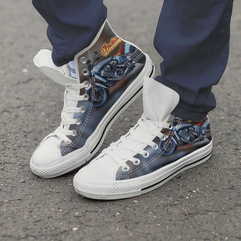 indian motorcycles mens high top sneakers