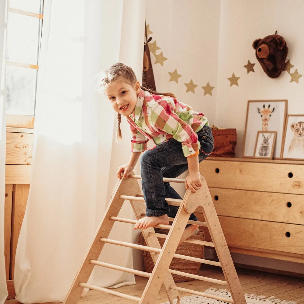 items Don't miss out - Foldable Four Arch of TWO Climbing gym dreieck   Montessori Bundle deal Climbing Triangle Set furniture   ramp/slide, Montessori Wooden