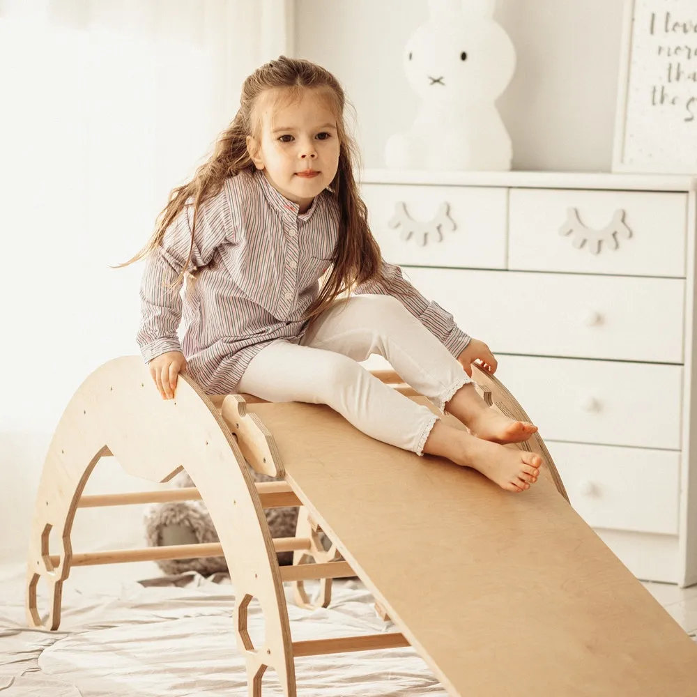 items Don't miss out - Foldable Four Arch of TWO Climbing gym dreieck   Montessori Bundle deal Climbing Triangle Set furniture   ramp/slide, Montessori Wooden