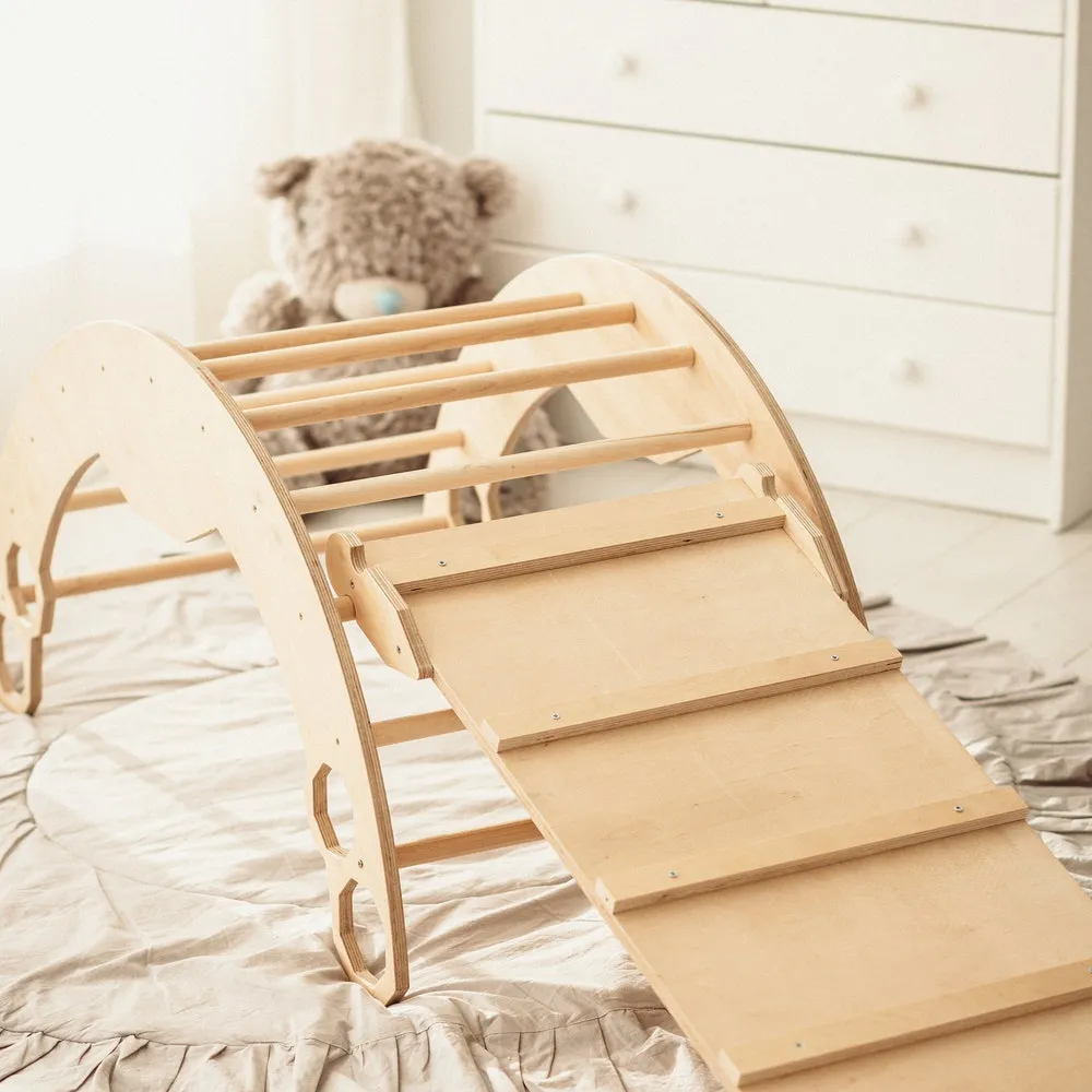 items Don't miss out - Foldable Four Arch of TWO Climbing gym dreieck   Montessori Bundle deal Climbing Triangle Set furniture   ramp/slide, Montessori Wooden
