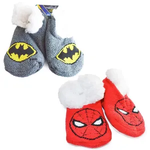 Jellifish Kids Super Hero Non-slip Sherpa Slipper-socks - 1 Pair