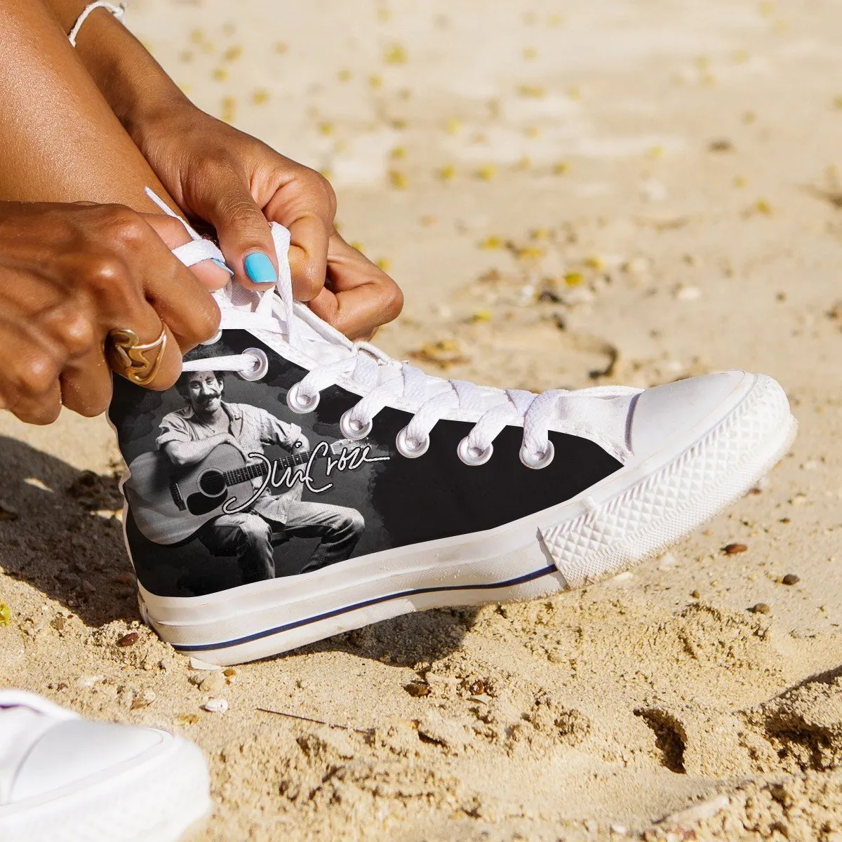 jim croce ladies high top sneakers