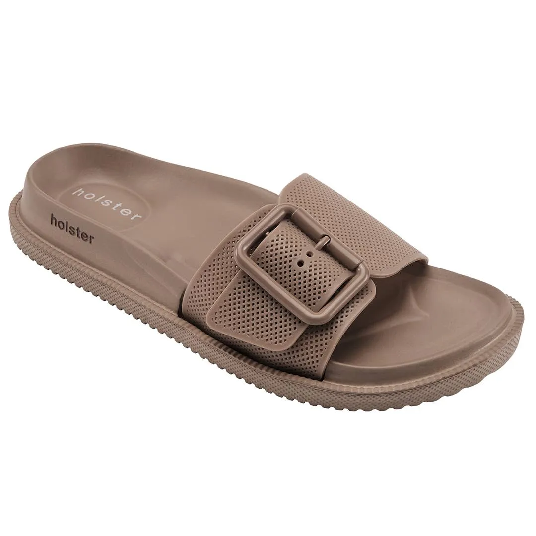 Laze Slide Sandal in Brown