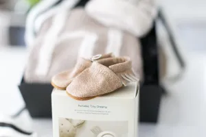 Leather Fringe Newborn Moccasin