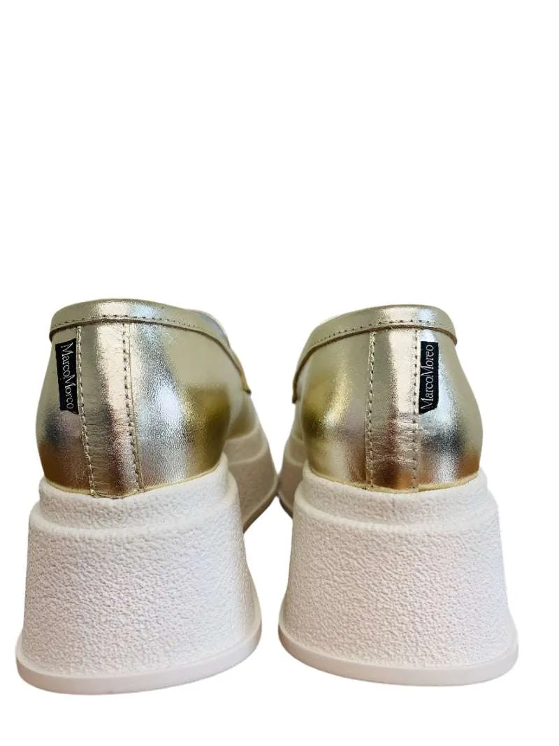 Marco Moreo Platform Gold Loafer |M692JLPL