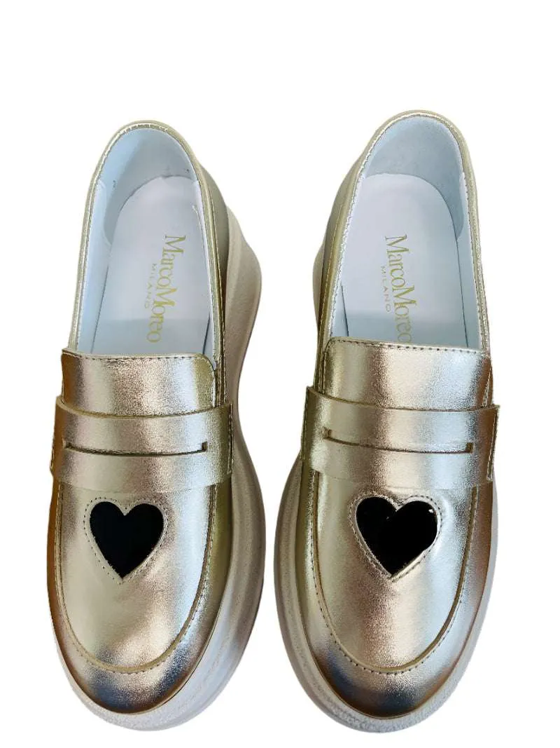 Marco Moreo Platform Gold Loafer |M692JLPL