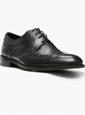 Men's Damien Leather Wingtip Derby In Black