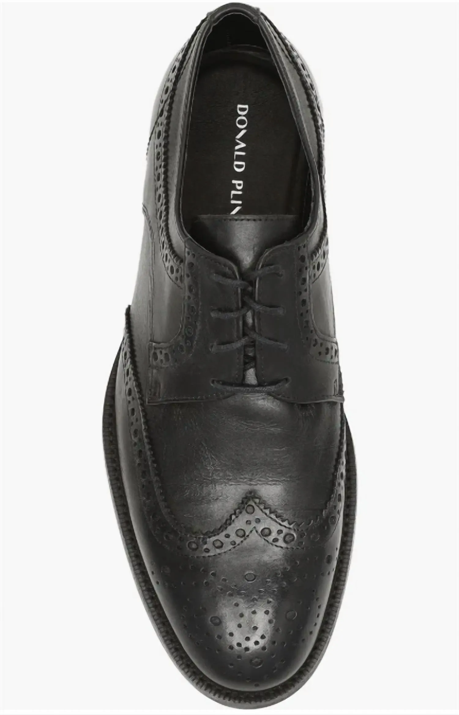 Men's Damien Leather Wingtip Derby In Black