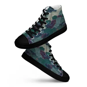Men’s High-Top Canvas Shoes, Croix-de-Cannes