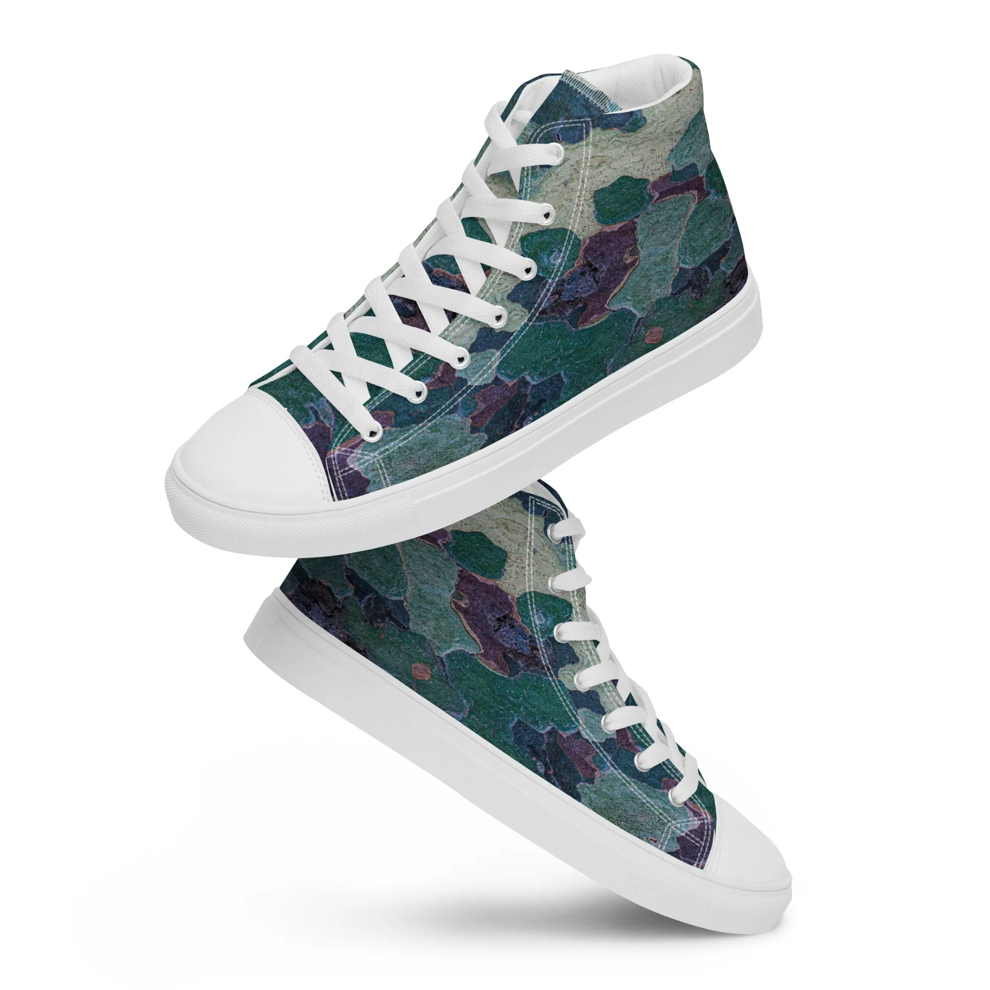 Men’s High-Top Canvas Shoes, Croix-de-Cannes