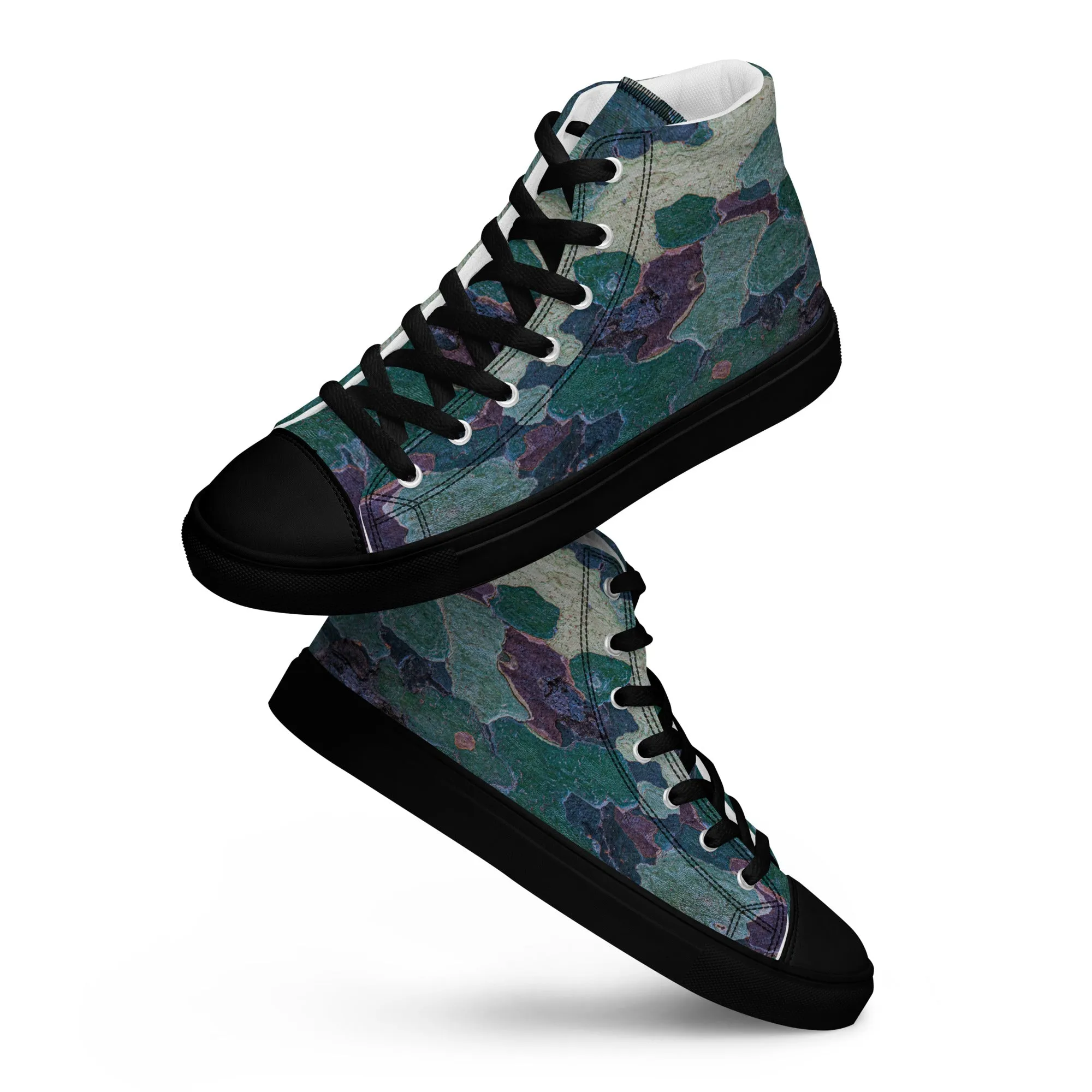Men’s High-Top Canvas Shoes, Croix-de-Cannes