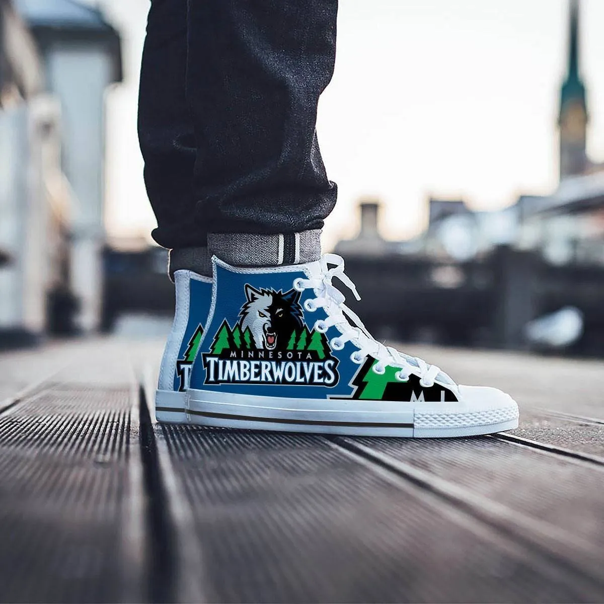 minnesota timberwolves mens high top sneakers high top