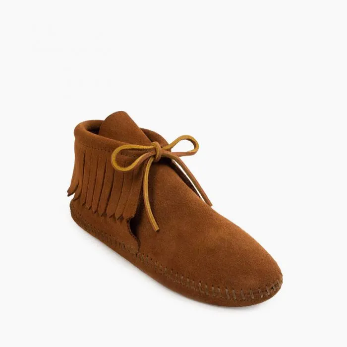 Minnetonka Women's Brown Classic Fringe Softsole Boot