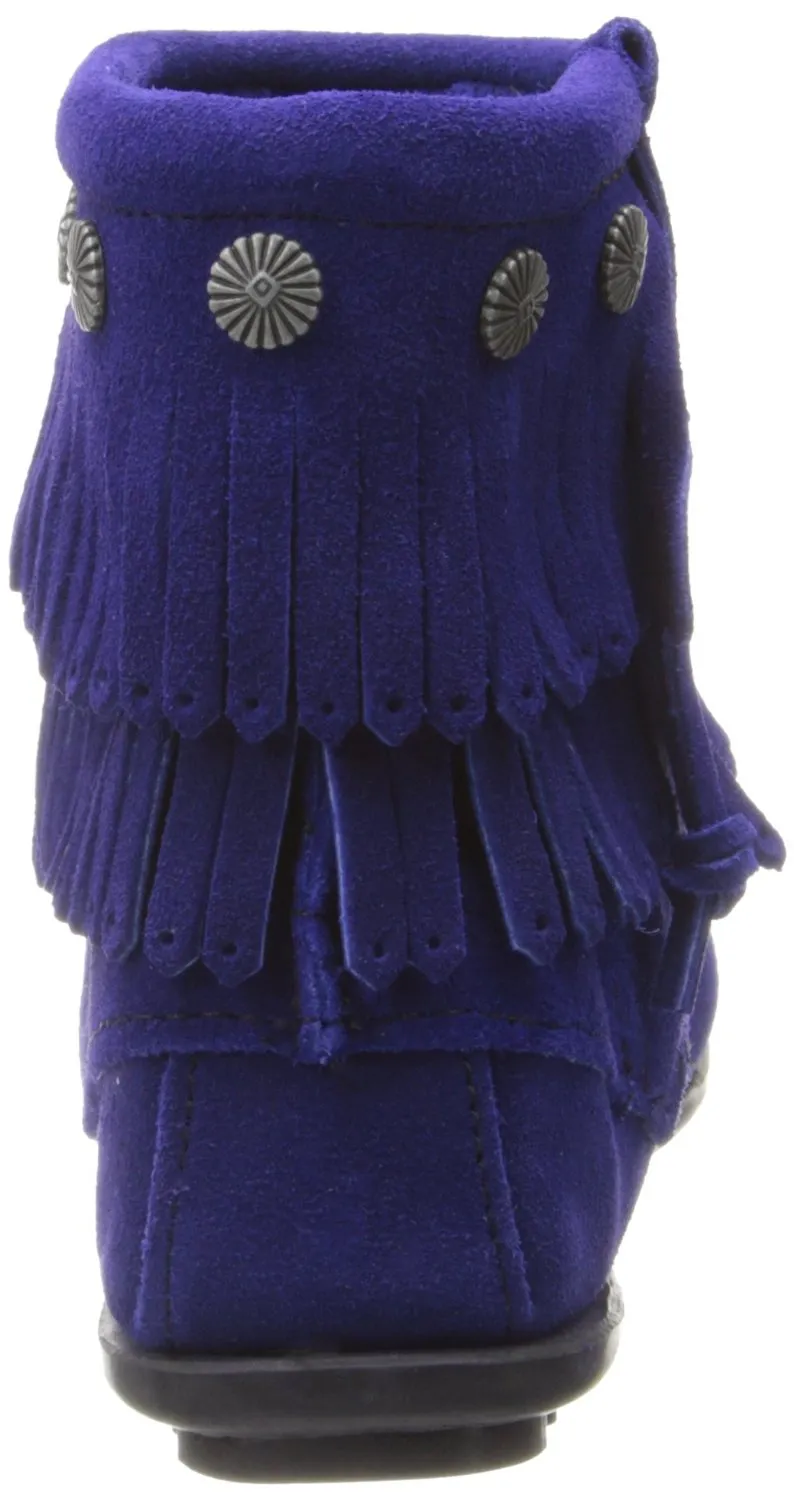 Minnetonka Women's Double-Fringe Side-Zip Boot