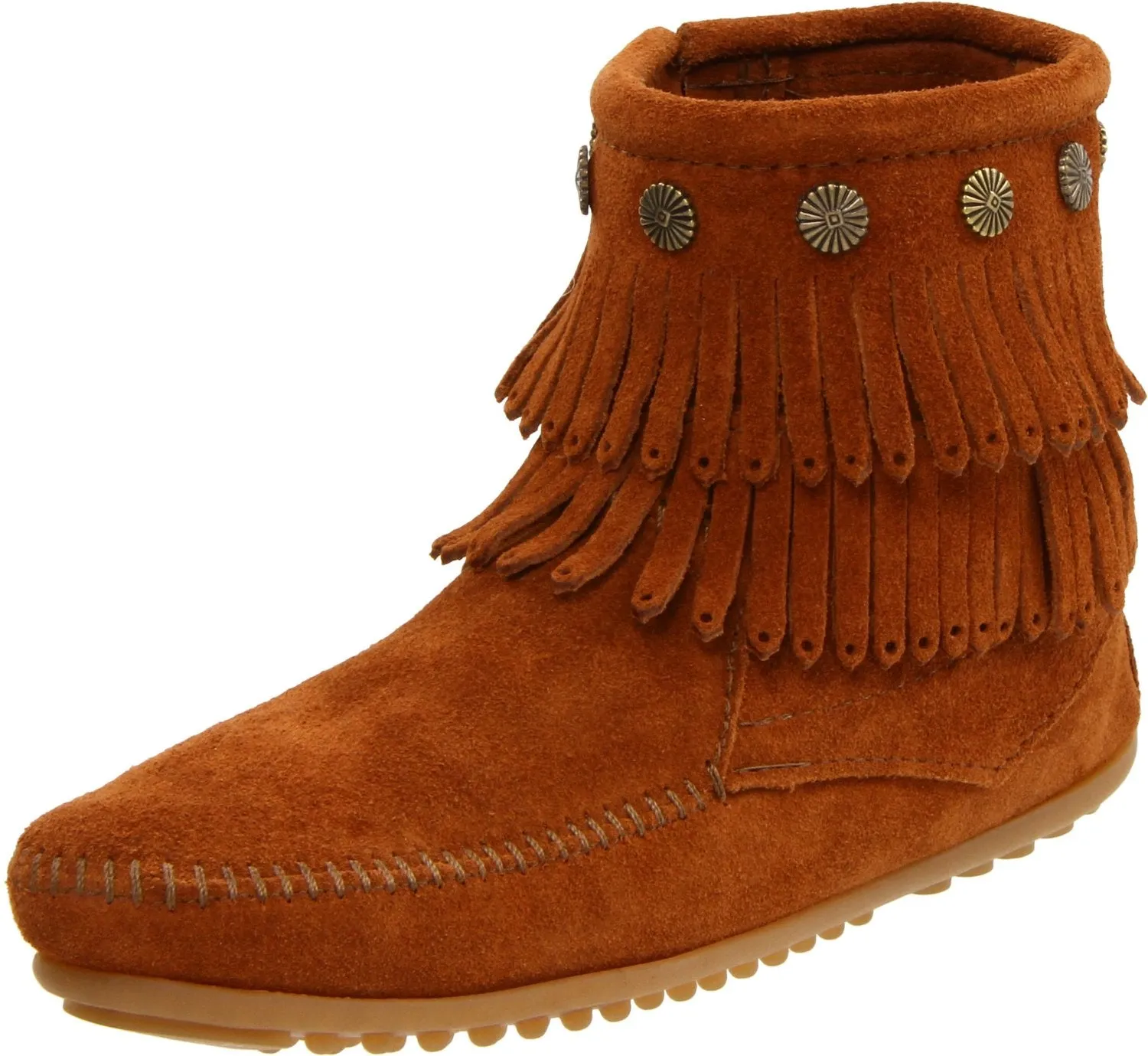 Minnetonka Women's Double-Fringe Side-Zip Boot