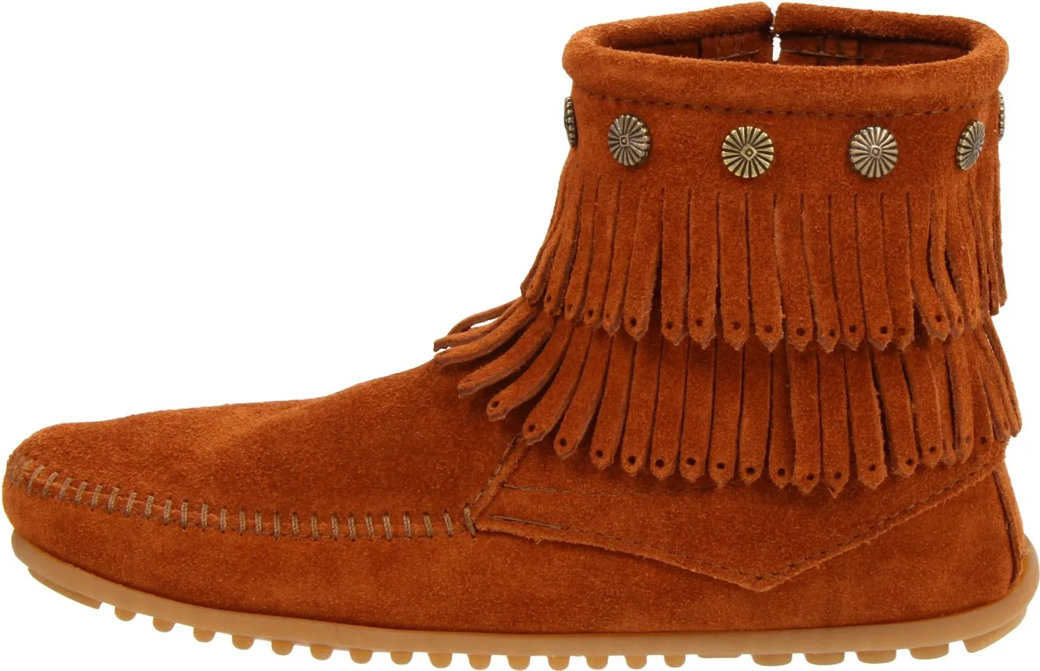 Minnetonka Women's Double-Fringe Side-Zip Boot