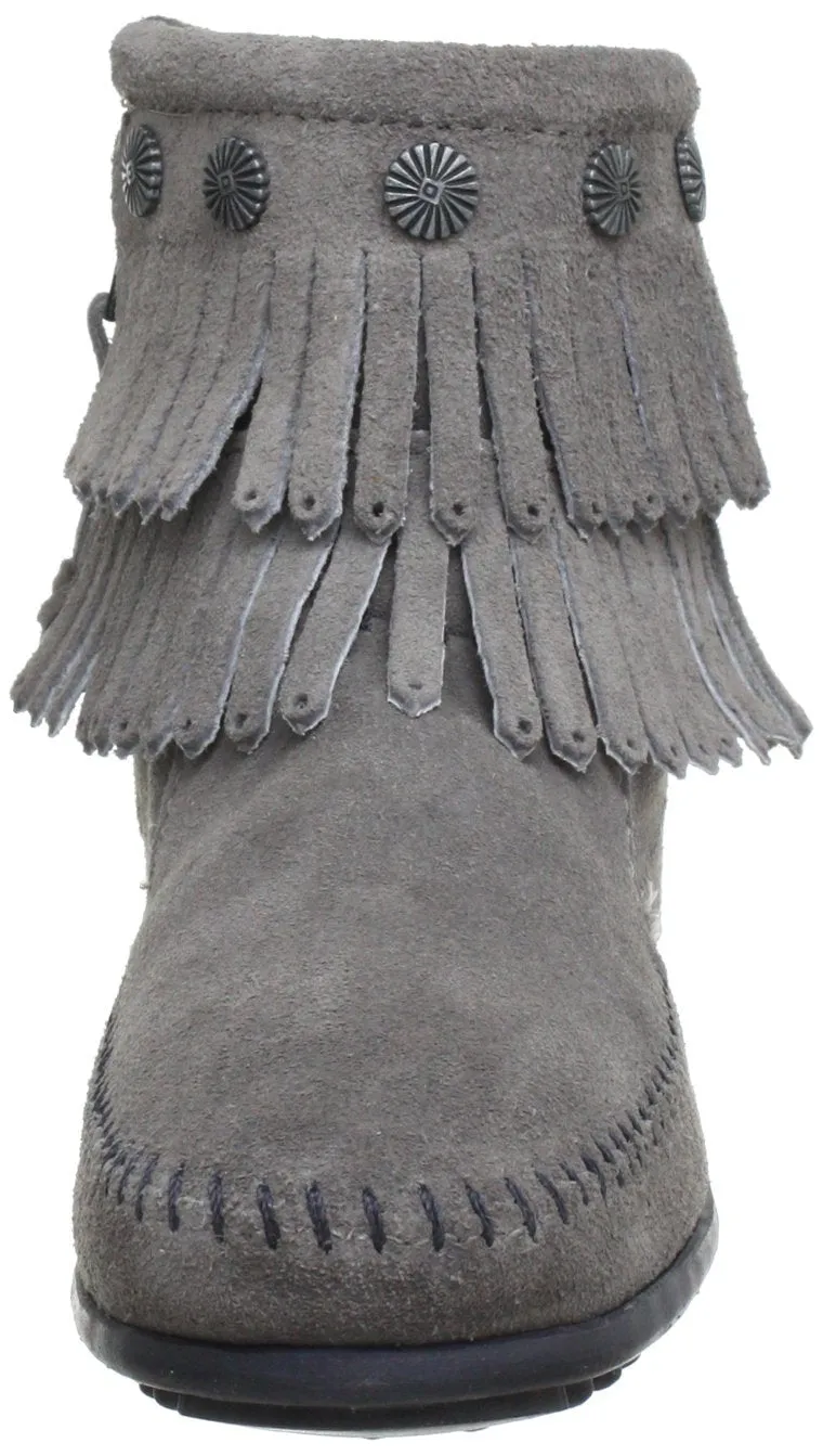 Minnetonka Women's Double-Fringe Side-Zip Boot