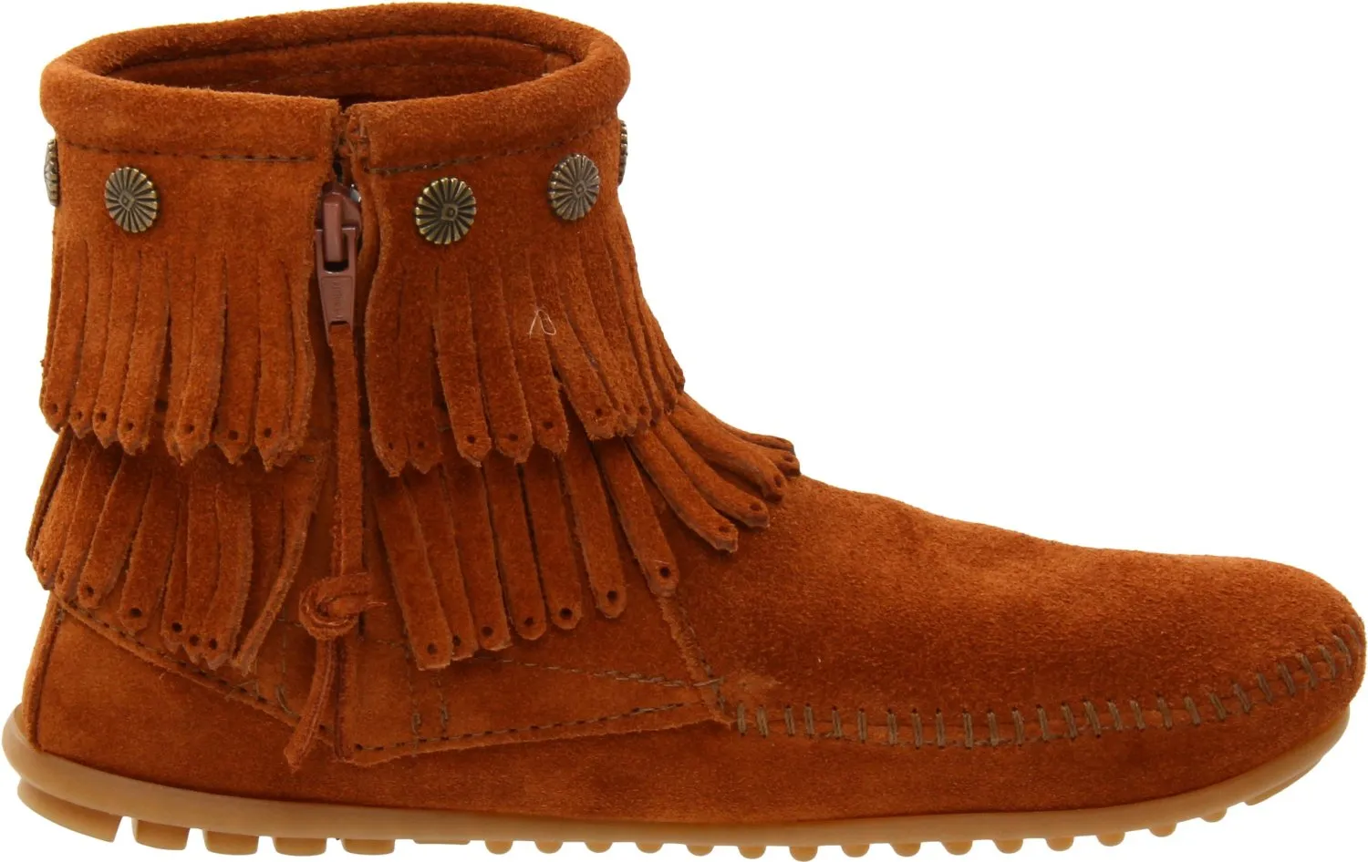 Minnetonka Women's Double-Fringe Side-Zip Boot