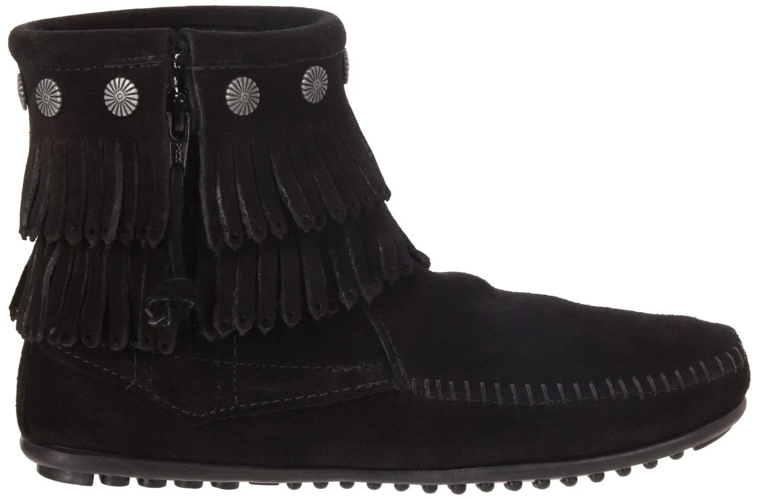 Minnetonka Women's Double-Fringe Side-Zip Boot